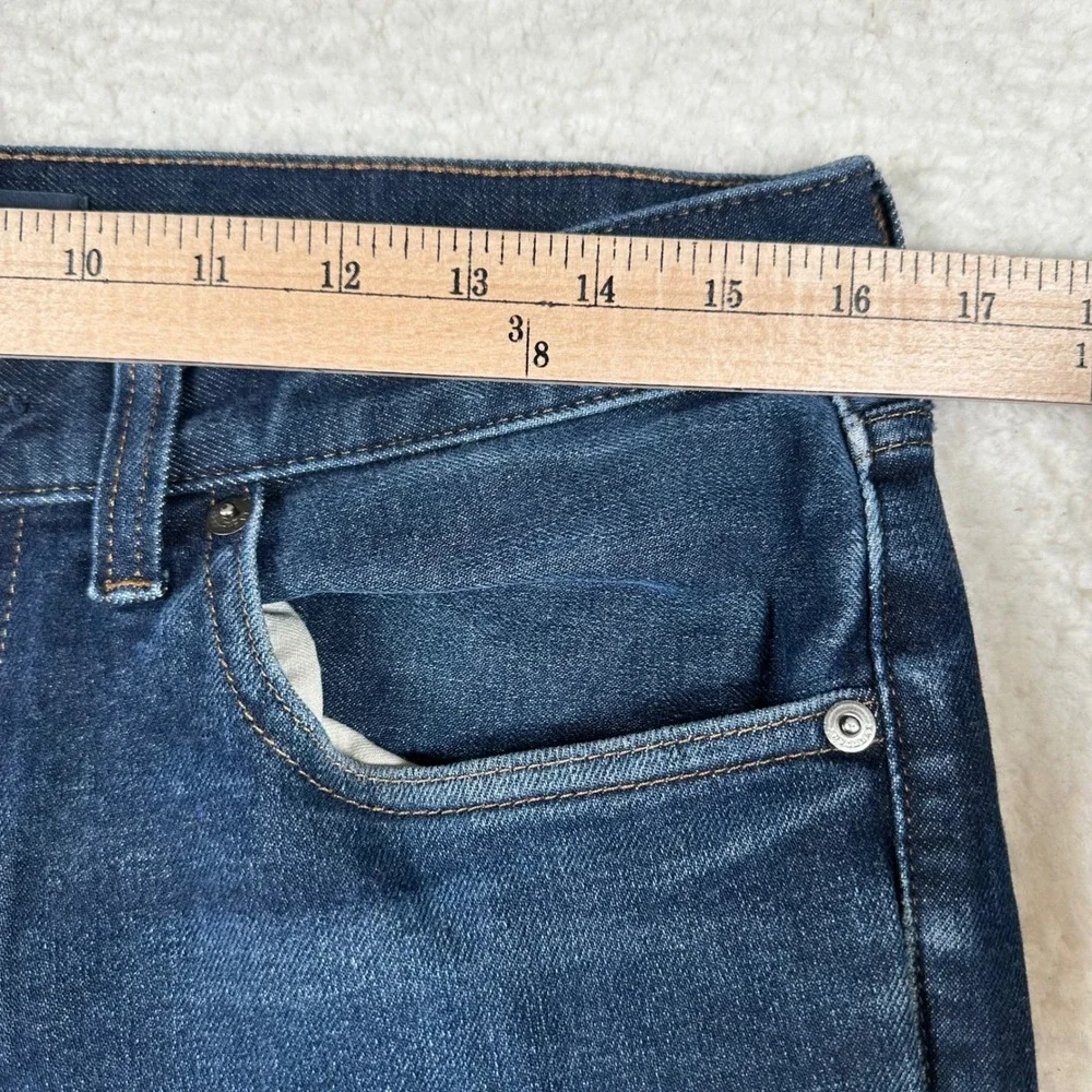 Everlane Uniform Slim Organic Cotton Jean Mens 4-Way Stretch 32x34 Dark Indigo
